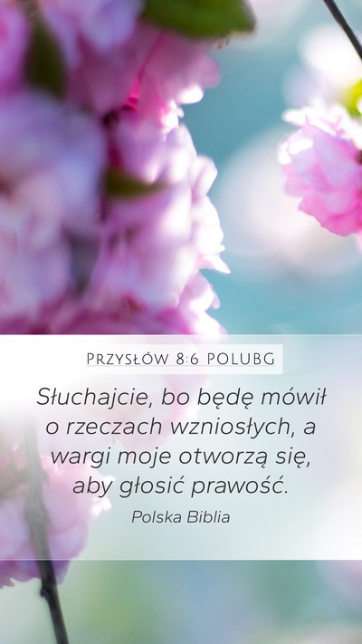 Przysłów 8:6 POLUBG Bible Verse Image