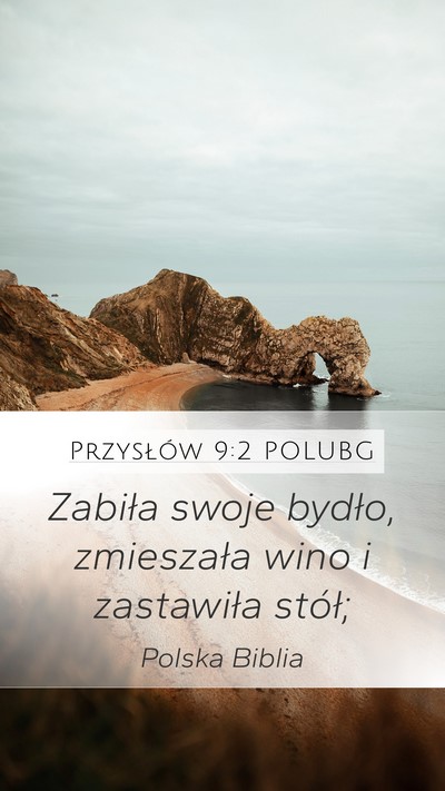 Przysłów 9:2 POLUBG Bible Verse Image