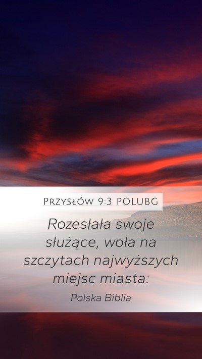 Przysłów 9:3 POLUBG Bible Verse Image