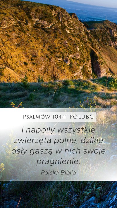 Psalmów 104:11 POLUBG Bible Verse Image