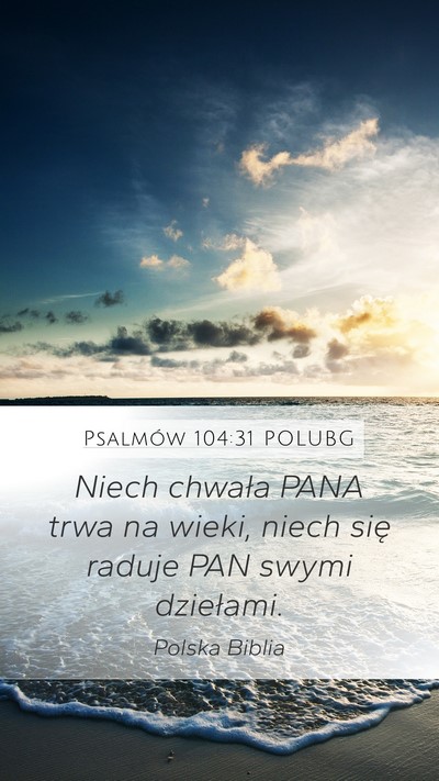 Psalmów 104:31 POLUBG Bible Verse Image