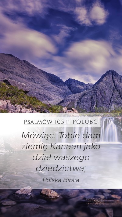 Psalmów 105:11 POLUBG Bible Verse Image