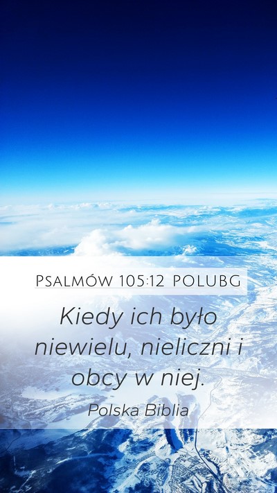 Psalmów 105:12 POLUBG Bible Verse Image