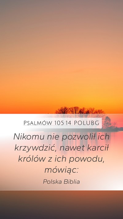 Psalmów 105:14 POLUBG Bible Verse Image