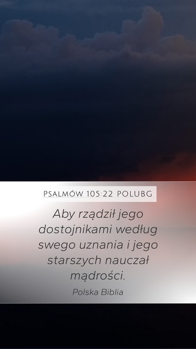 Psalmów 105:22 POLUBG Bible Verse Image