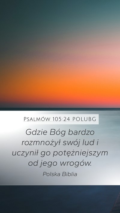 Psalmów 105:24 POLUBG Bible Verse Image