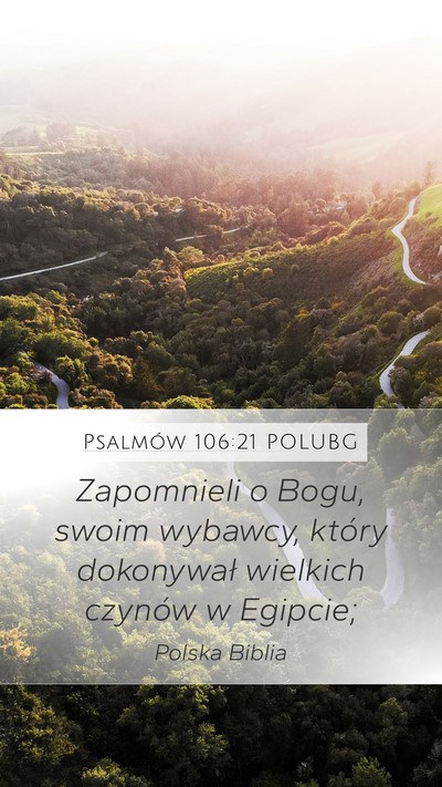 Psalmów 106:21 POLUBG Bible Verse Image