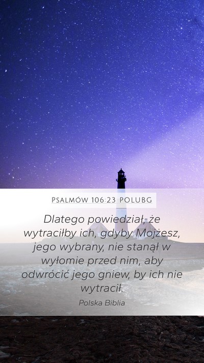 Psalmów 106:23 POLUBG Bible Verse Image
