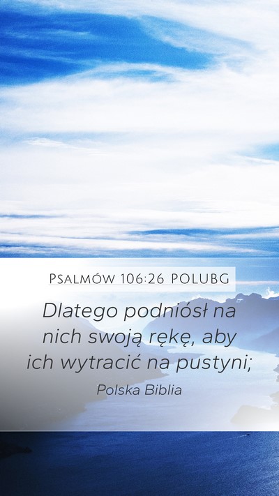 Psalmów 106:26 POLUBG Bible Verse Image