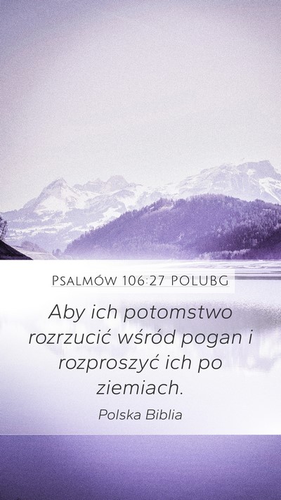 Psalmów 106:27 POLUBG Bible Verse Image