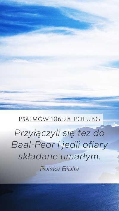 Psalmów 106:28 POLUBG Bible Verse Image