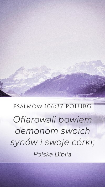 Psalmów 106:37 POLUBG Bible Verse Image