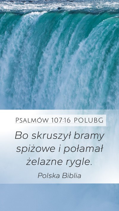 Psalmów 107:16 POLUBG Bible Verse Image