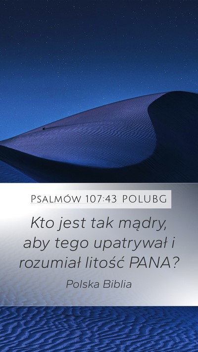 Psalmów 107:43 POLUBG Bible Verse Image