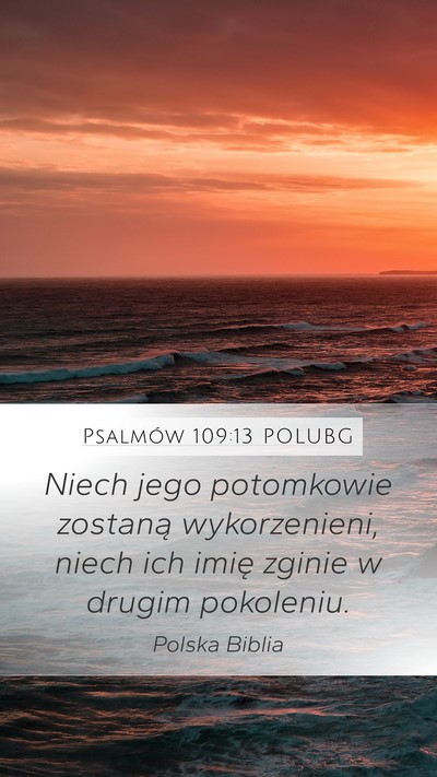 Psalmów 109:13 POLUBG Bible Verse Image