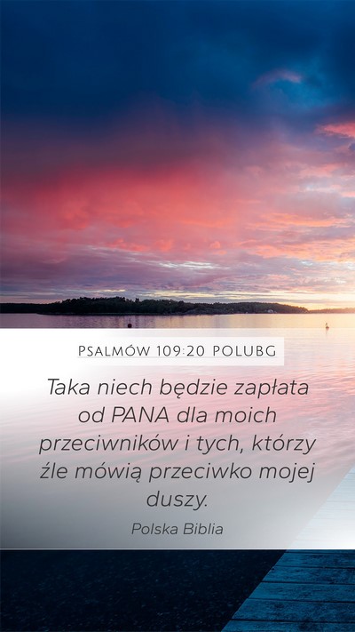 Psalmów 109:20 POLUBG Mobile Phone Wallpaper - Taka niech będzie zapłata od PANA dla moich - Mobile Bible Verse Wallpaper