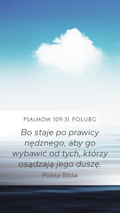 Psalmów 109:31 POLUBG Bible Verse Image