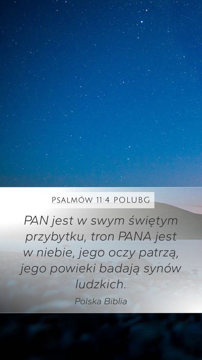 Psalmów 11:4 POLUBG Bible Verse Image