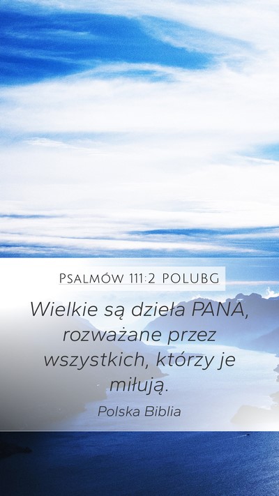 Psalmów 111:2 POLUBG Bible Verse Image