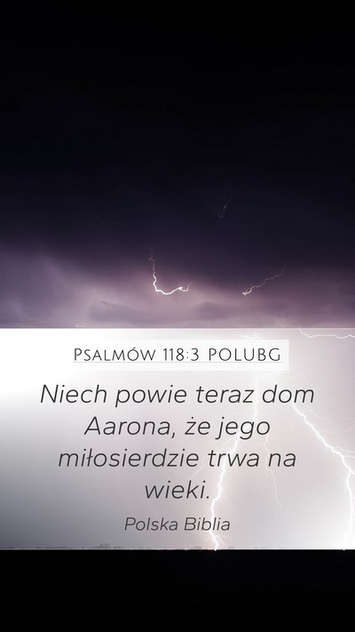 Psalmów 118:3 POLUBG Bible Verse Image