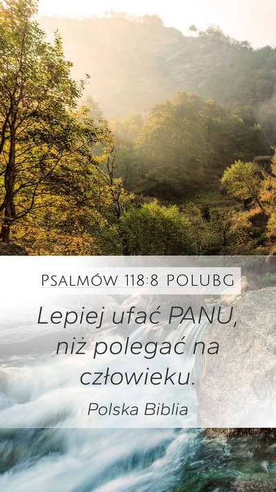 Psalmów 118:8 POLUBG Bible Verse Image