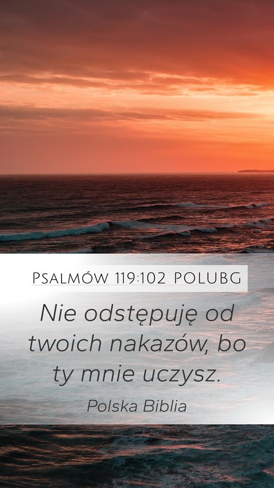 Psalmów 119:102 POLUBG Bible Verse Image