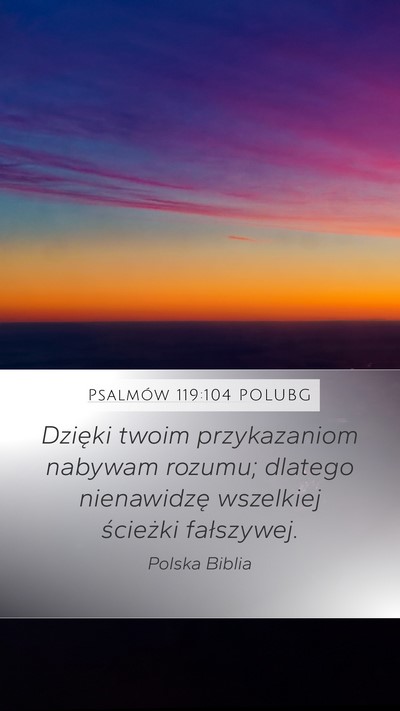 Psalmów 119:104 POLUBG Bible Verse Image