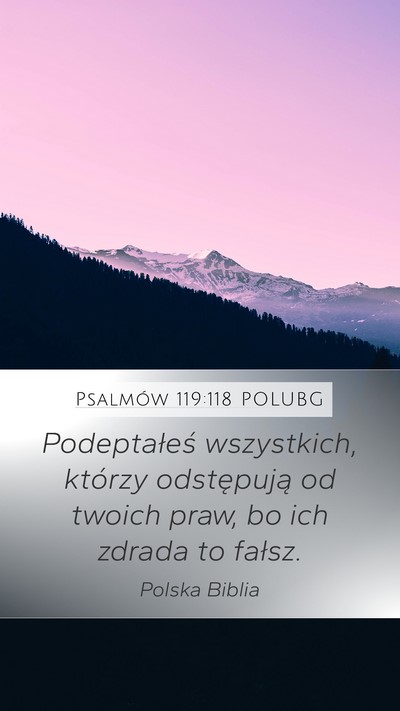 Psalmów 119:118 POLUBG Bible Verse Image