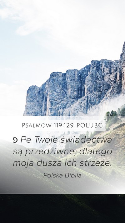 Psalmów 119:129 POLUBG Bible Verse Image