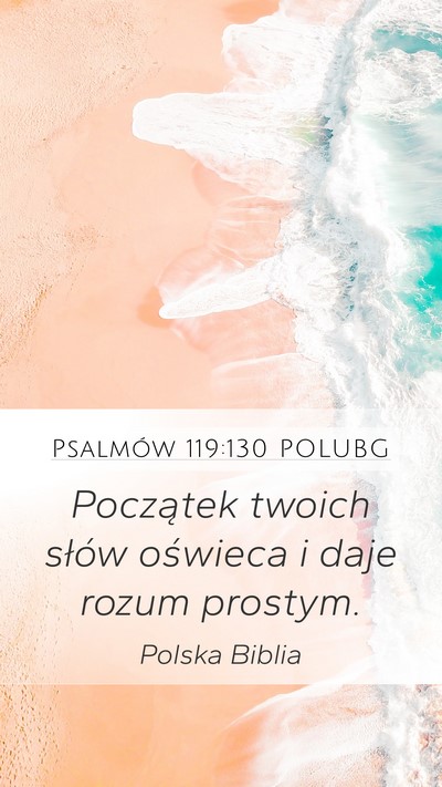 Psalmów 119:130 POLUBG Bible Verse Image