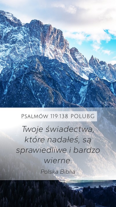 Psalmów 119:138 POLUBG Bible Verse Image