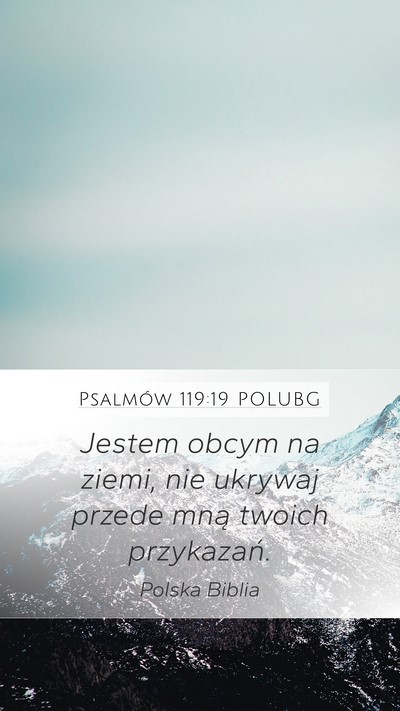 Psalmów 119:19 POLUBG Bible Verse Image