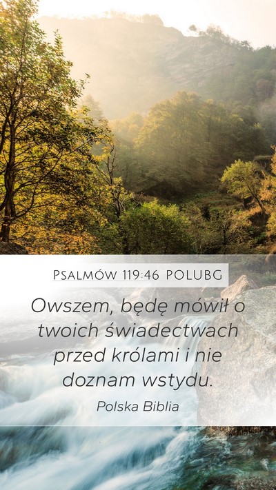 Psalmów 119:46 POLUBG Bible Verse Image