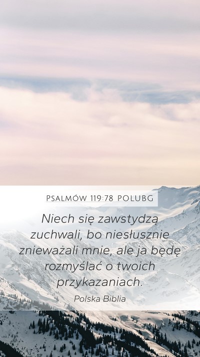Psalmów 119:78 POLUBG Bible Verse Image
