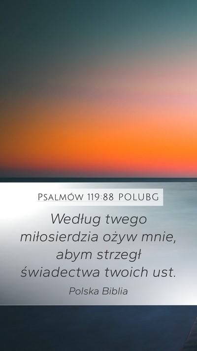 Psalmów 119:88 POLUBG Bible Verse Image