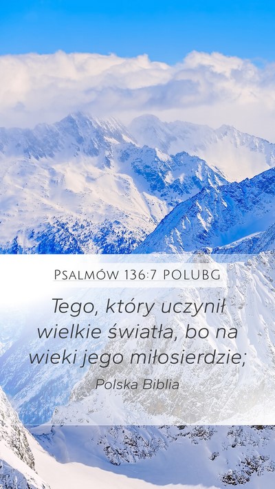 Psalmów 136:7 POLUBG Bible Verse Image