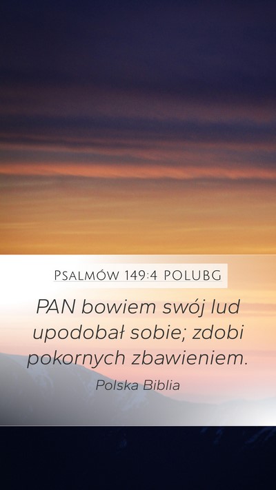 Psalmów 149:4 POLUBG Bible Verse Image