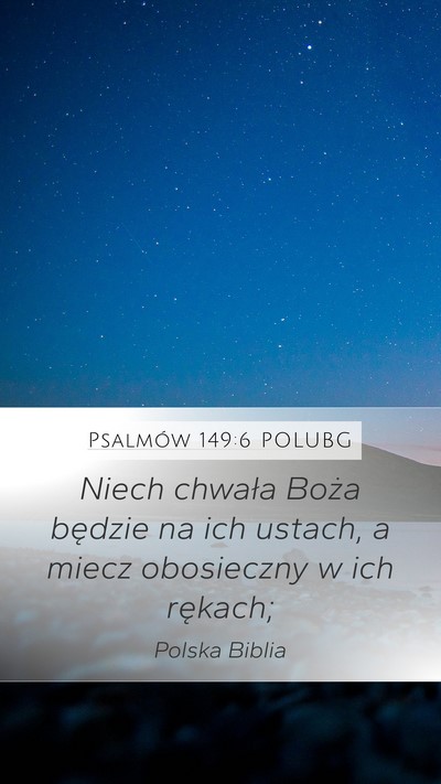 Psalmów 149:6 POLUBG Bible Verse Image