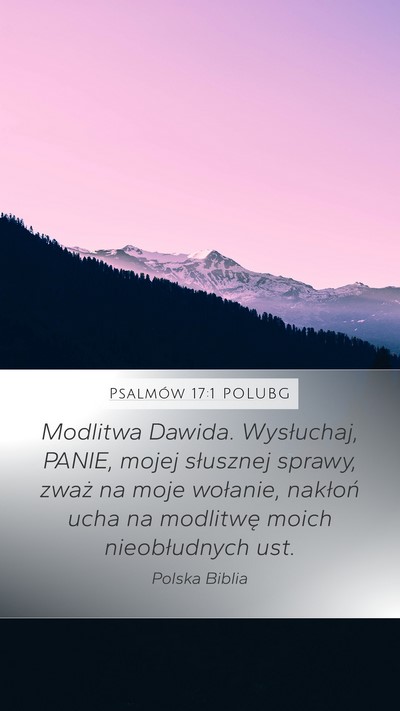 Psalmów 17:1 POLUBG Bible Verse Image