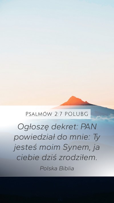 Psalmów 2:7 POLUBG Bible Verse Image