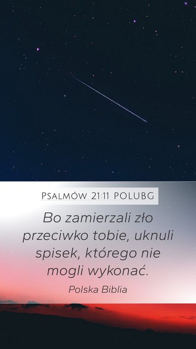Psalmów 21:11 POLUBG Bible Verse Image