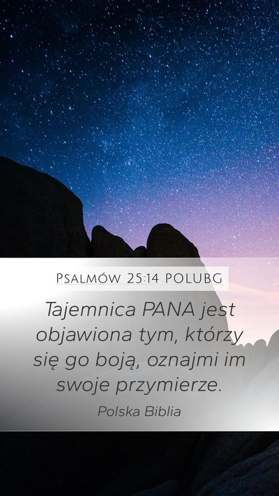 Psalmów 25:14 POLUBG Bible Verse Image