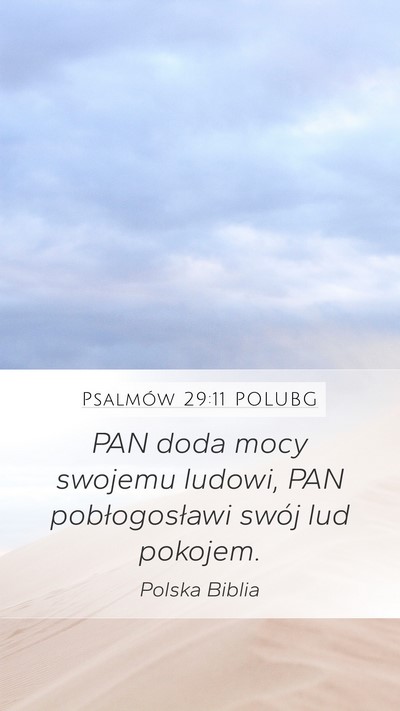 Psalmów 29:11 POLUBG Bible Verse Image
