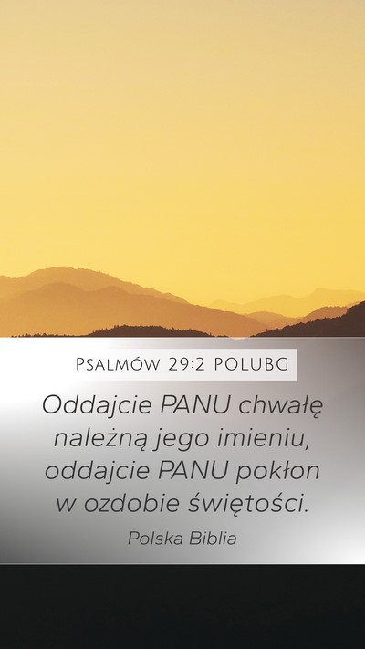 Psalmów 29:2 POLUBG Bible Verse Image