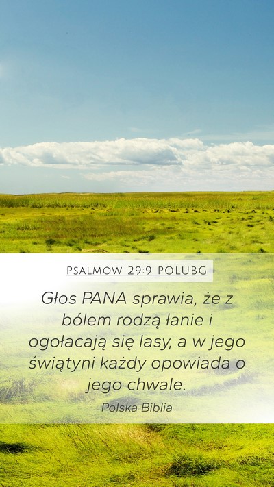 Psalmów 29:9 POLUBG Bible Verse Image