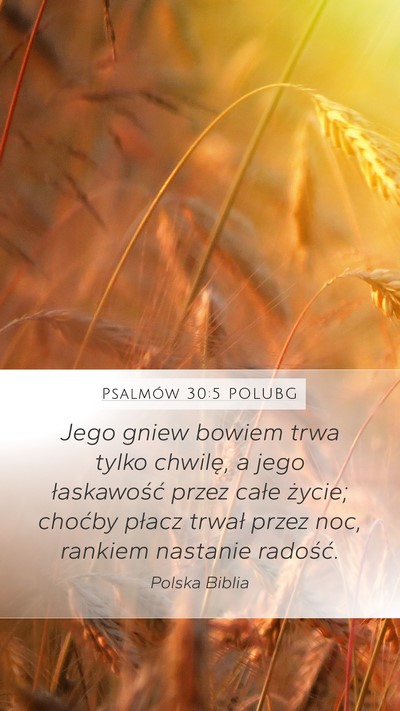 Psalmów 30:5 POLUBG Bible Verse Image