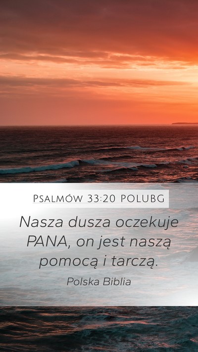 Psalmów 33:20 POLUBG Bible Verse Image