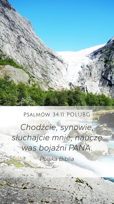 Psalmów 34:11 POLUBG Bible Verse Image