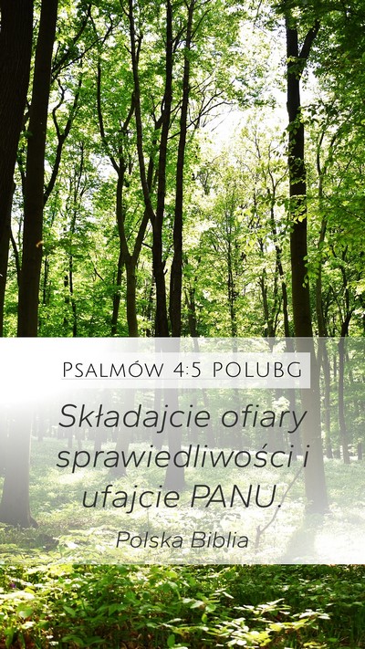 Psalmów 4:5 POLUBG Bible Verse Image