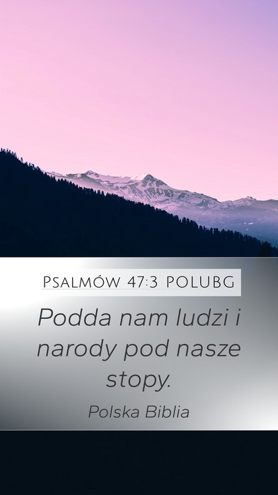 Psalmów 47:3 POLUBG Bible Verse Image